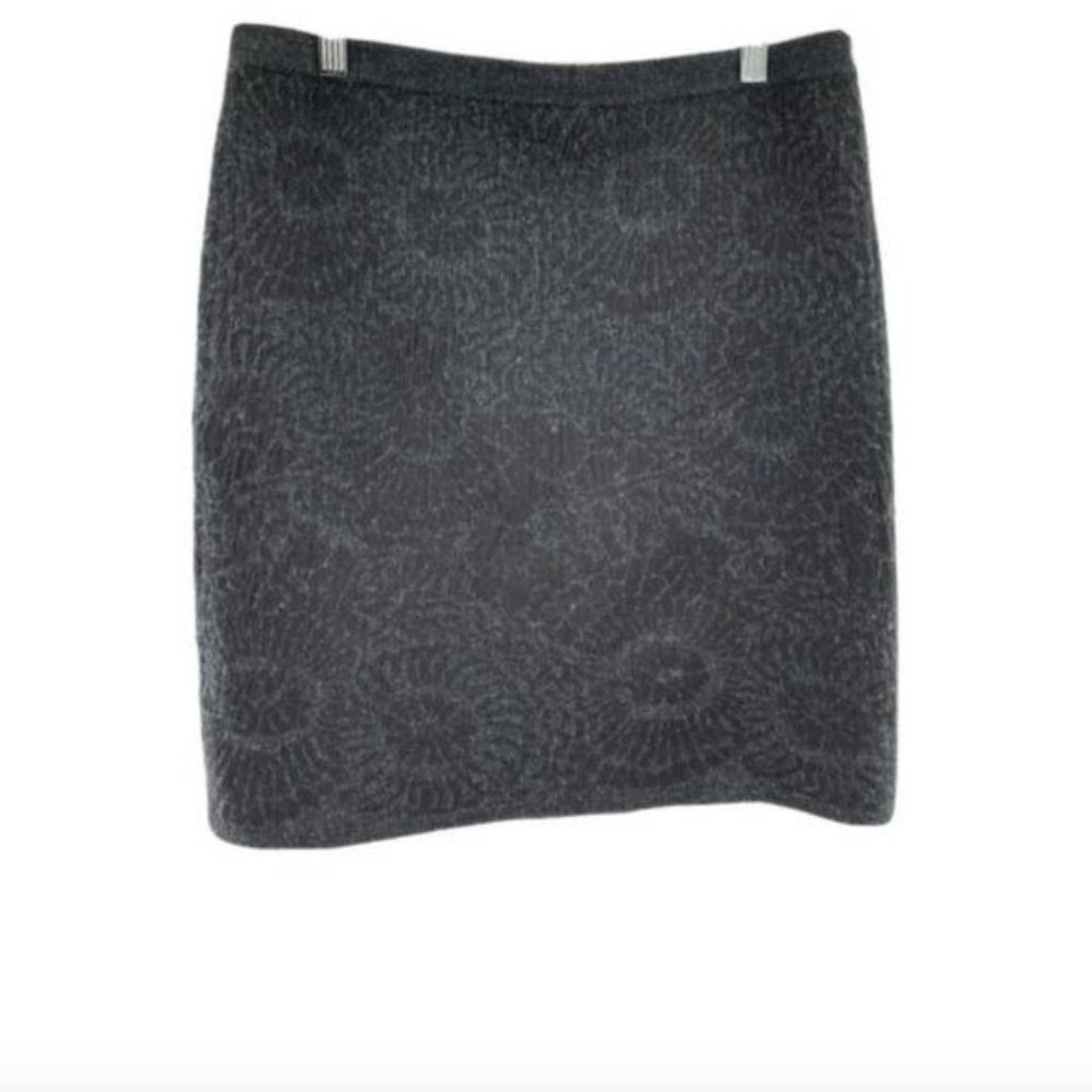 Eileen Fisher Wool Floral Print Knit Pencil Skirt Medium - Picture 1 of 9